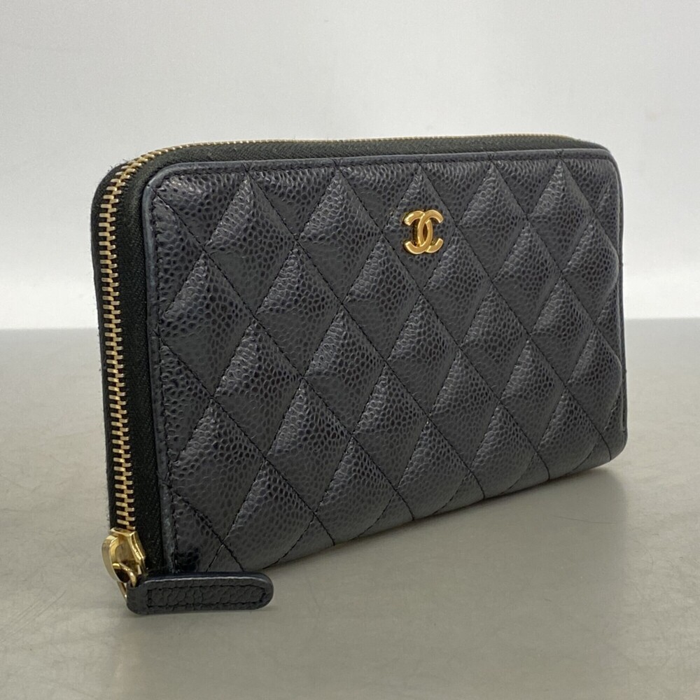 CHANEL Authentic Black Caviar Leather Wallet - Picture 2 of 8